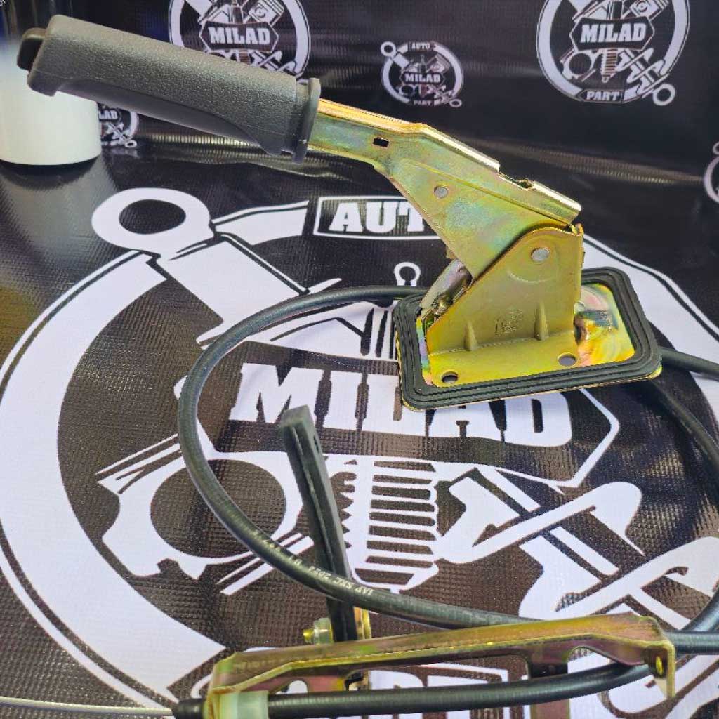 اهرم ترمز دستی دنا مجموعه کامل به همراه سیم ترمز دستی و منجید شرکتی