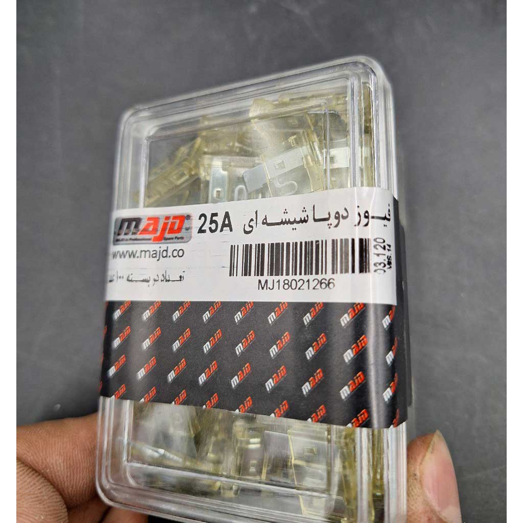 فیوز دوپا شیشه ای 25A